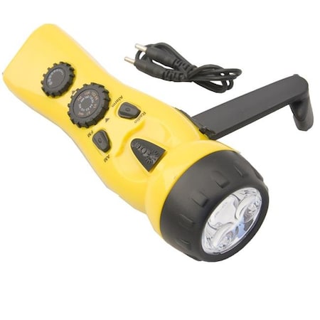 Emergency Zone 518 Dynamo Radio & Flashlight & Charger; Yellow